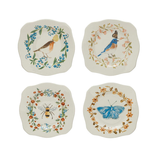 Bird/Insect Scalloped Plate