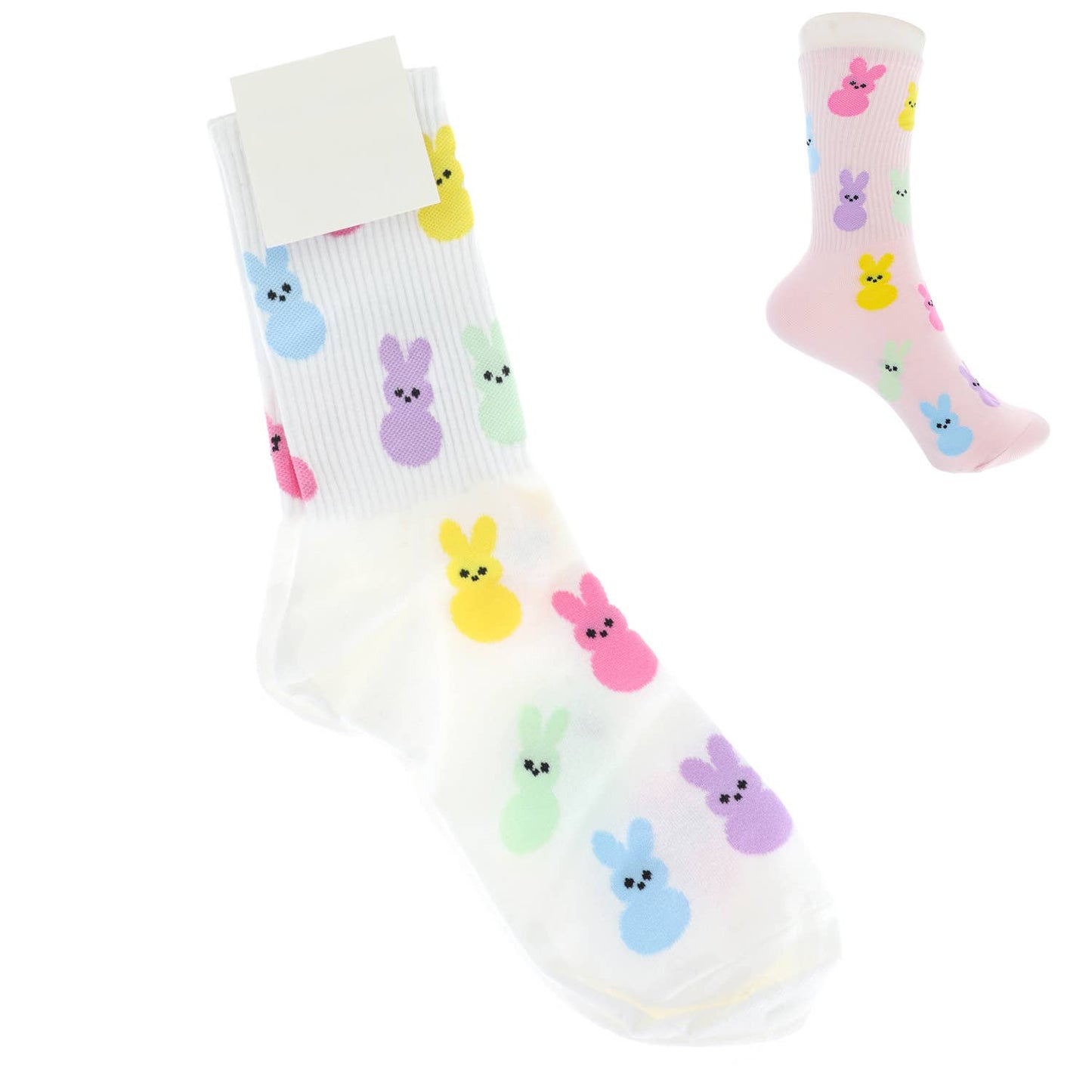 Easter Bunny Knit Rabbit Crew Socks