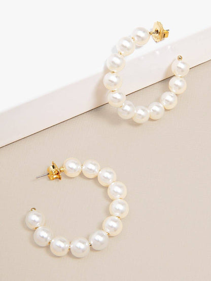 The Classic Pearl Hoop Earrings