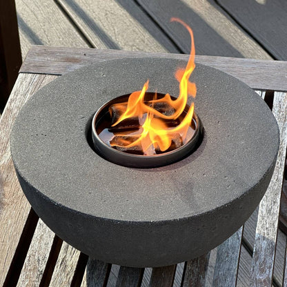 Concrete Semi-Round Fire Pit