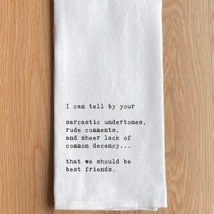 Text Printed Kitchen Towel