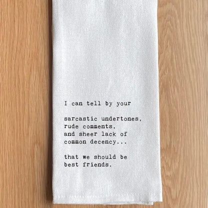 Text Printed Kitchen Towel