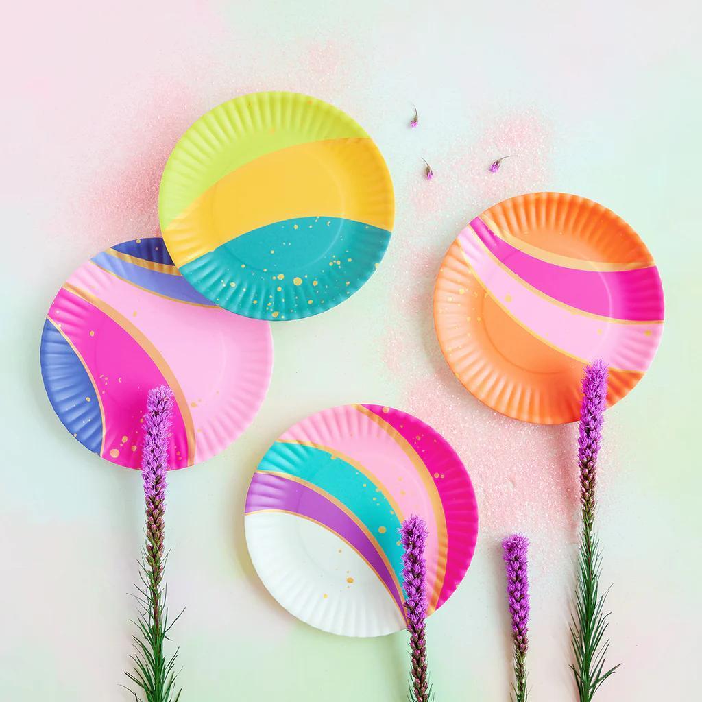 Color Couture Stripe Plate - Large