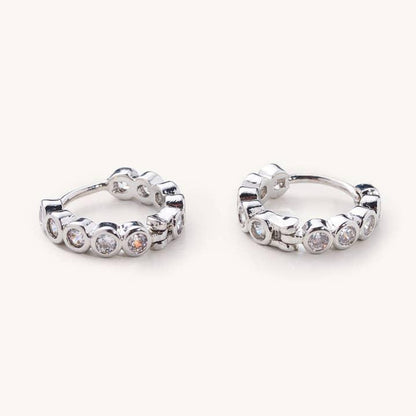 Celia Circle Gem Huggies
