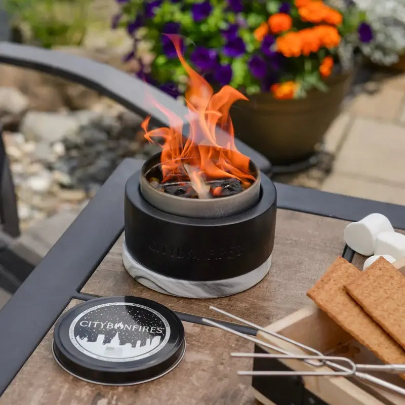 City Bonfires Petite Concrete Tabletop Fire Bowl