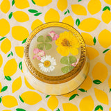 Lemon Blossom + Lychee Large Pressed Floral Candle