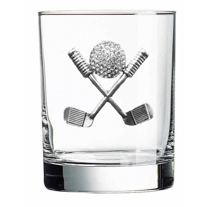 Golf Clubs Jeweled Glass