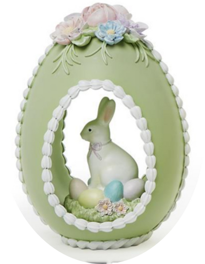 Hand-Painted Egg with Bunny