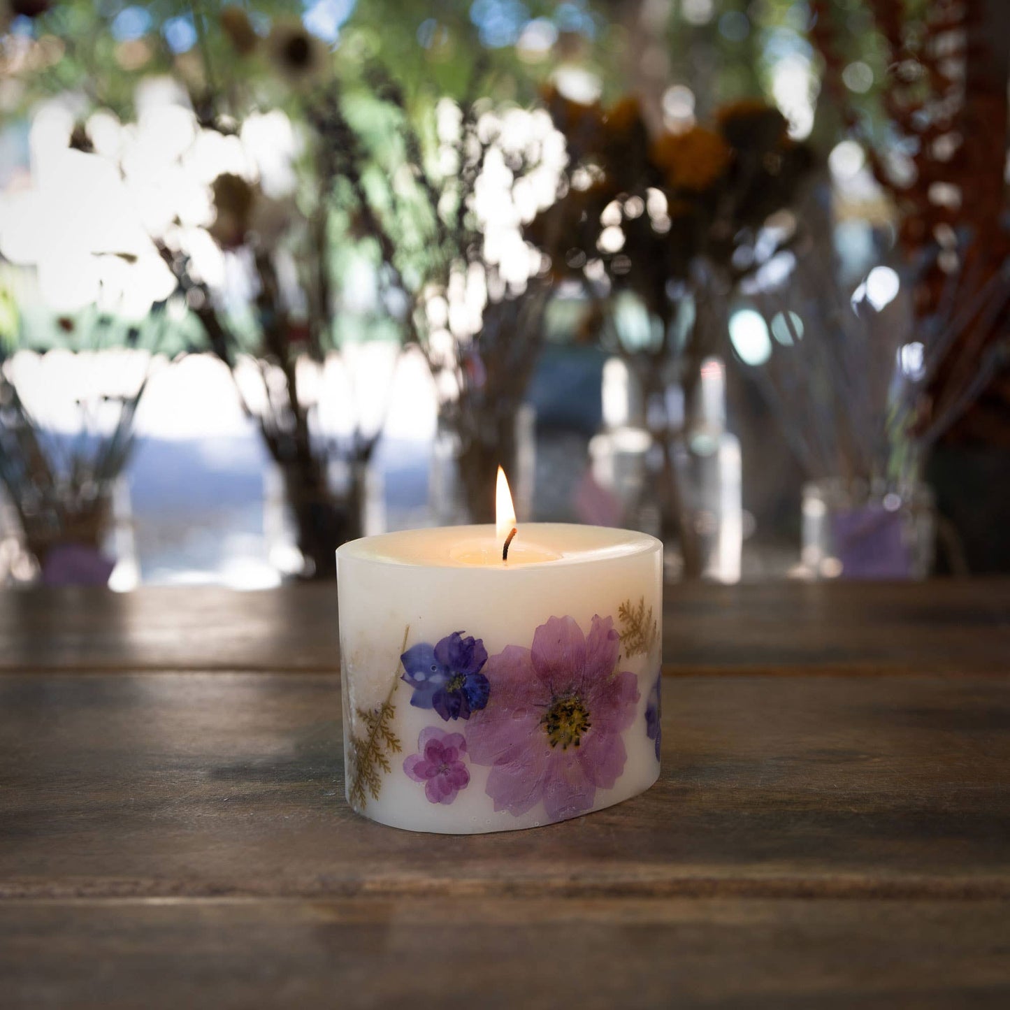 Petite Oval Botanical Candle-Roman Lavender