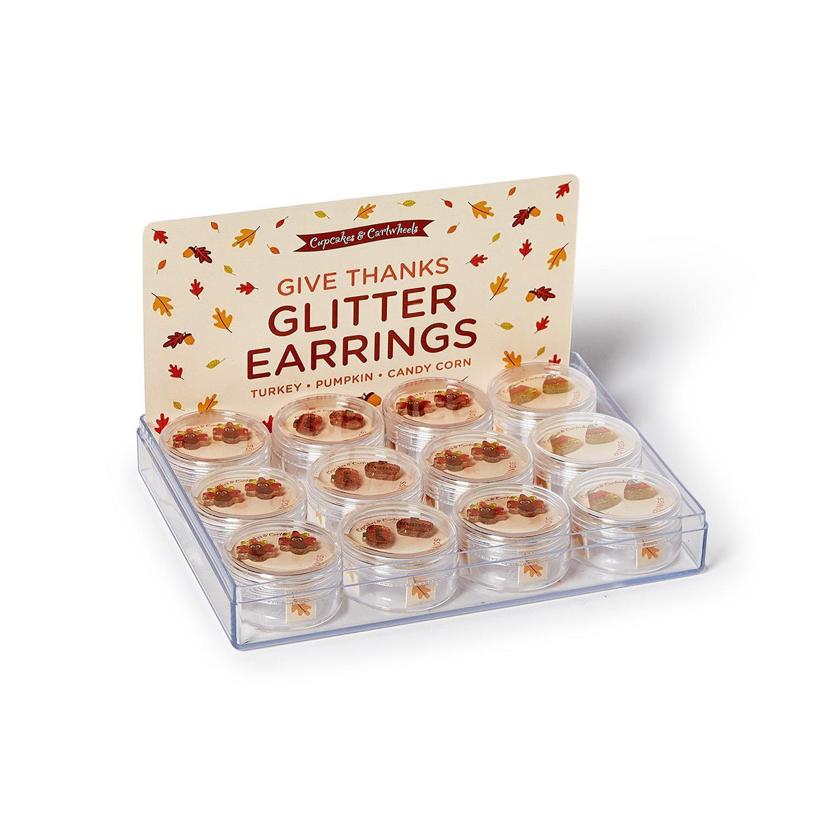 Give Thanks Glitter Earrings