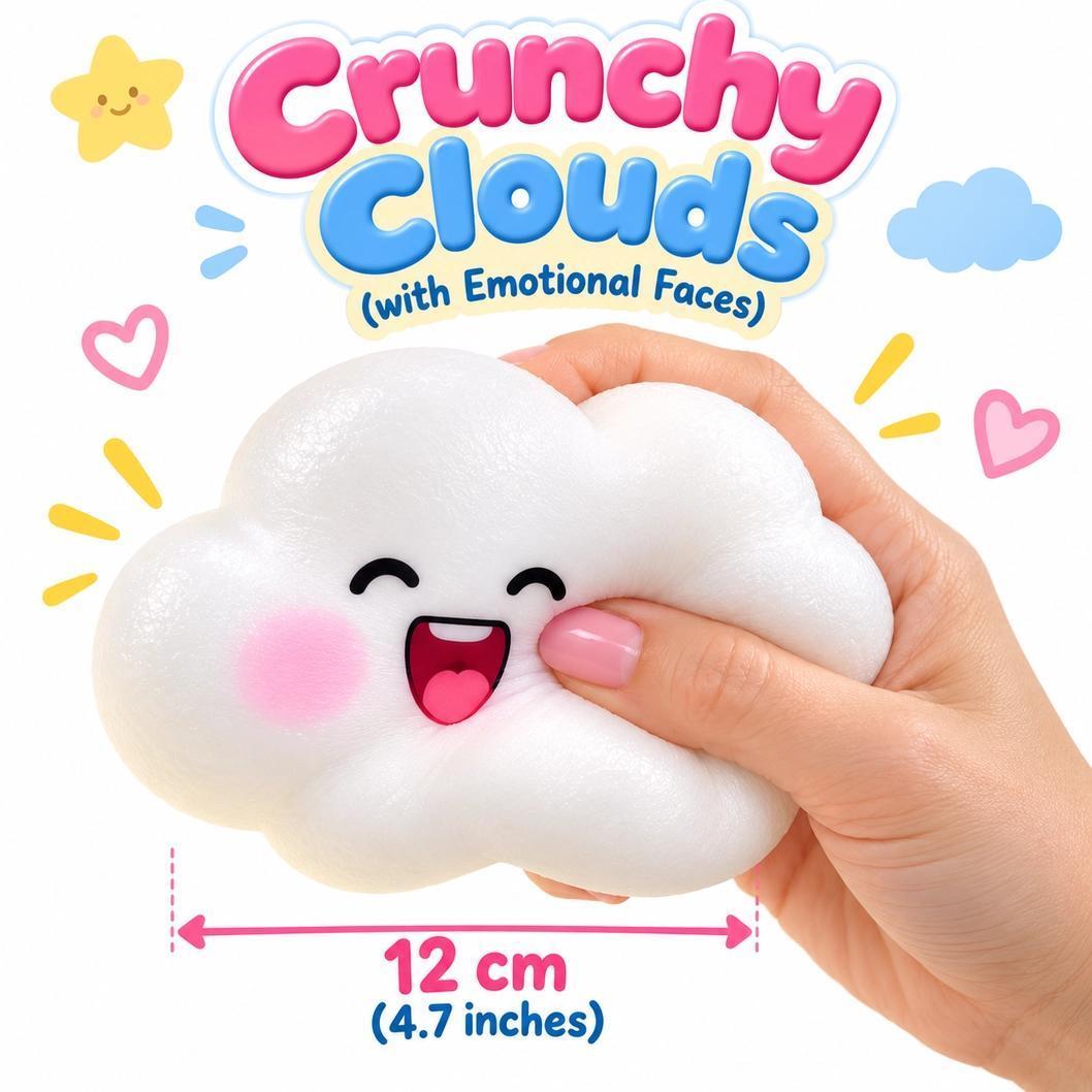 Plain White Cloud Crunchy Squishy