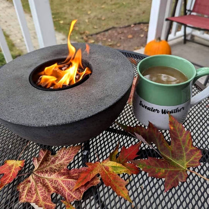 Concrete Semi-Round Fire Pit