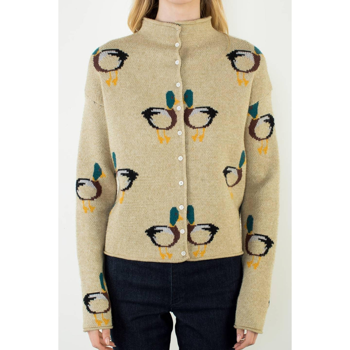 Duck Print Cardigan