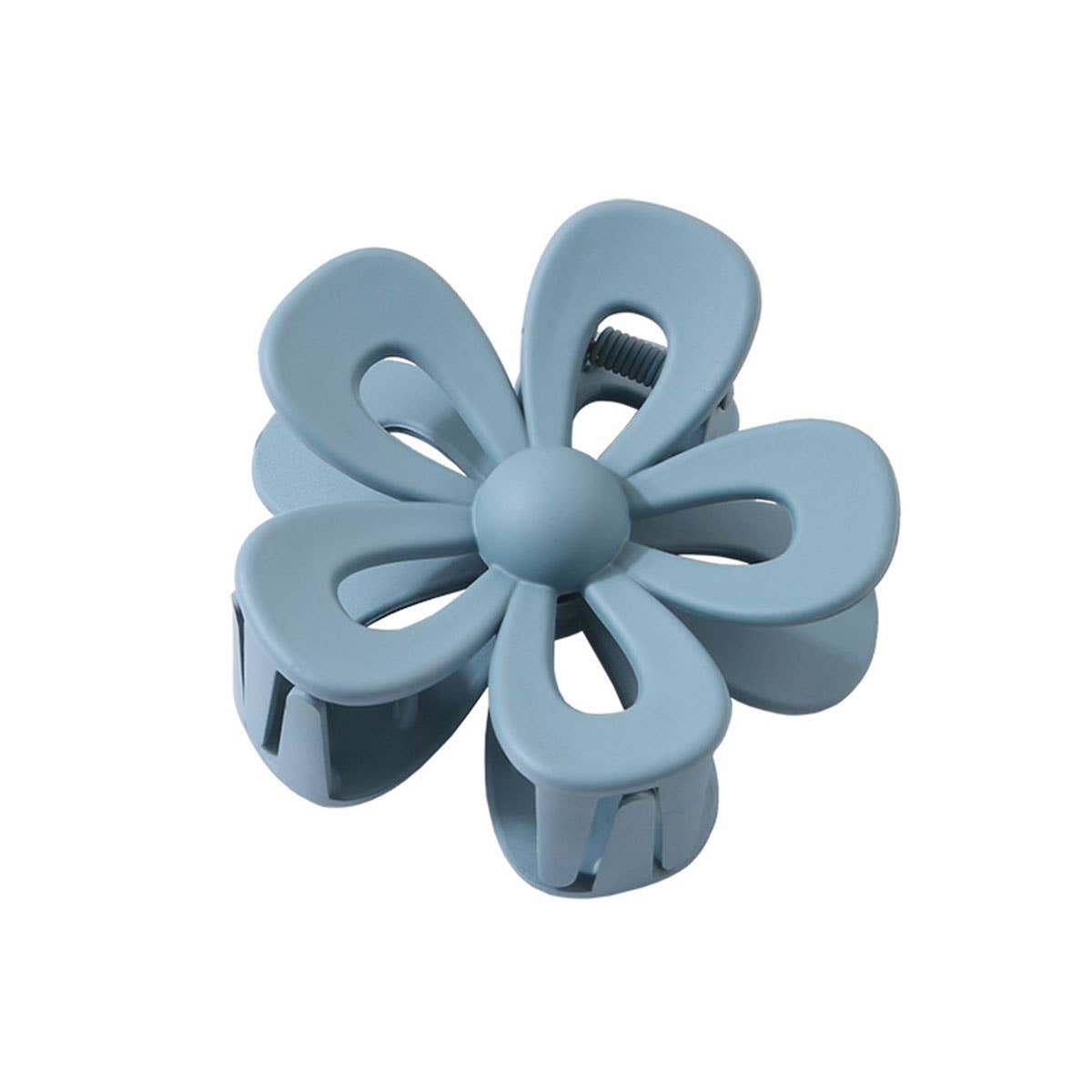 FROSTED ACRYLIC HOLLOW FLOWER HAIR CLAW CLIPS_CWAHA0404