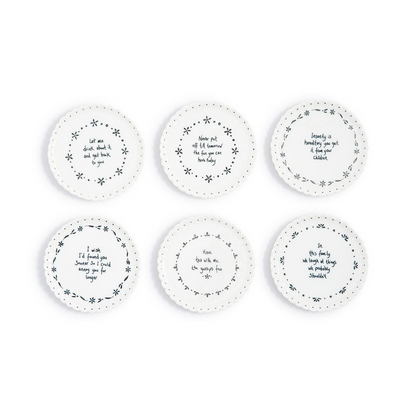 Flora Scallop Coaster with Quote