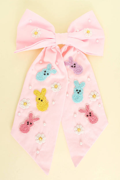 Peeps Bunny Giant Bow Barrette