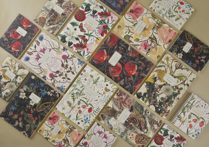 Vegan Leather A5 Notebook - Peonies 