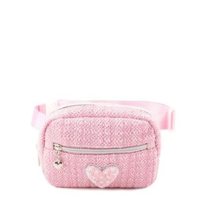 Heart Tweed Fanny Pack