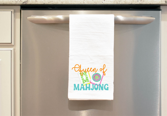 Mahjong Tea Towel Queen of Mahjong