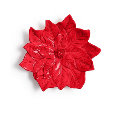 Poinsettia Tidbit Plates
