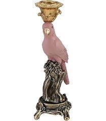 Resin Taper Candle Holder Parrot