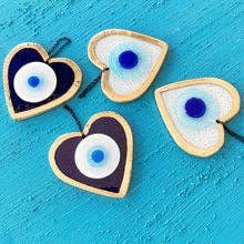 Valentines Day Decor, Evil Eye Heart Wall Hanging