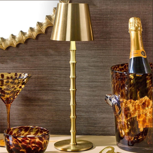 LED Cordless Bamboo Lamp