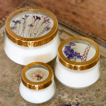 Roman Lavender Signature Pressed Flower Candle