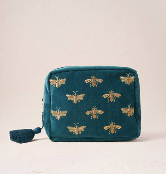 Honey Bee Rich Blue Wash bag