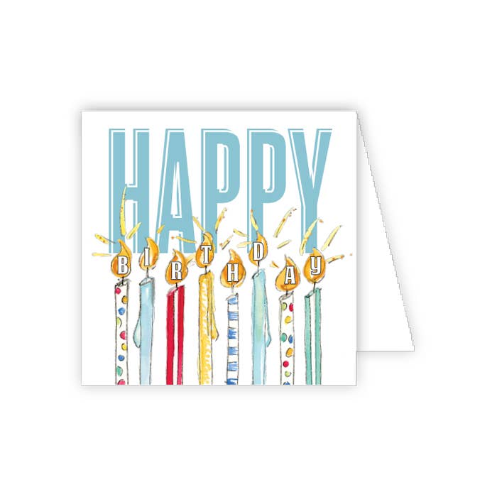 HAPPY BIRTHDAY with Candles Enclosure Card