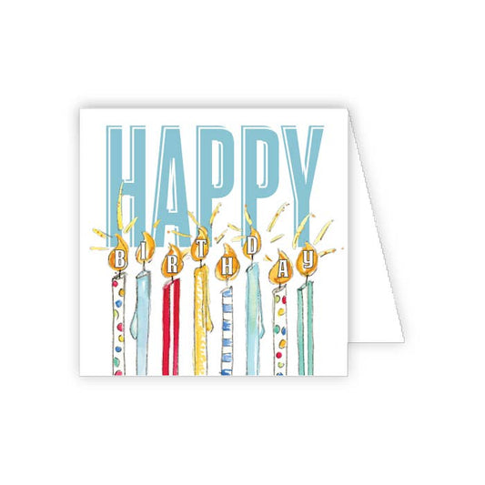 HAPPY BIRTHDAY with Candles Enclosure Card