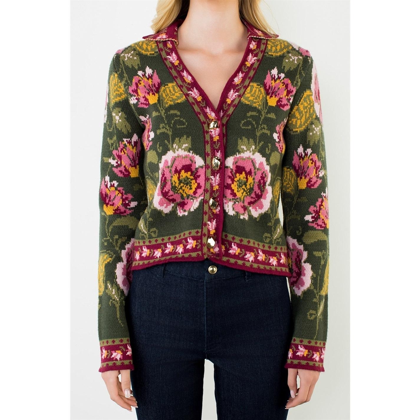 Floral Button Cardigan
