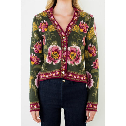 Floral Button Cardigan