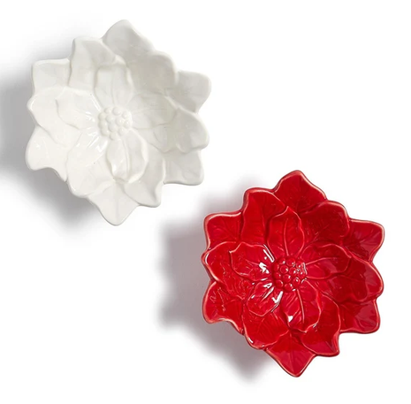 POINSETTA TID BIT DISH