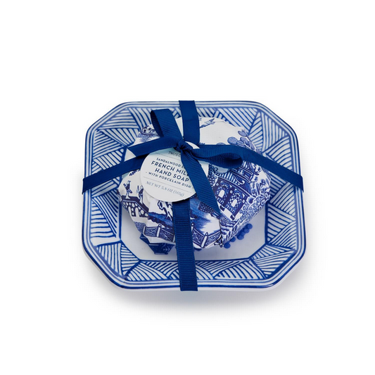 French Milled Soap with Porcelain Tray