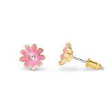 Pink Daisy Cutie Stud Earrings