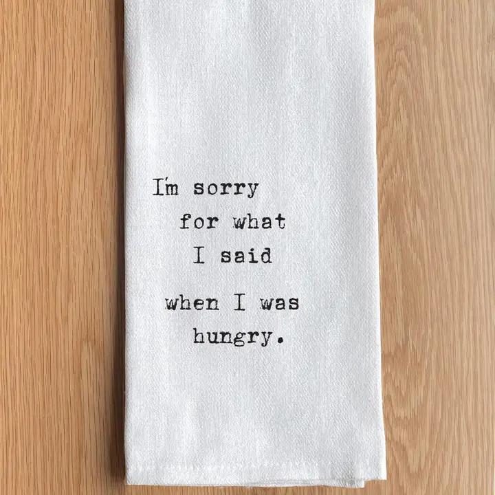 Text Printed Kitchen Towel