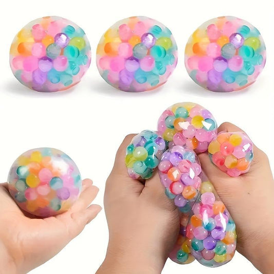 Colorful Marble Beaded Squeeze Ball