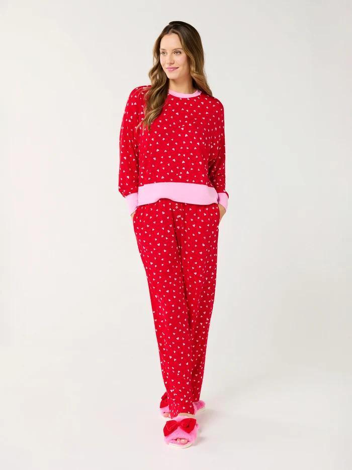 Mini Hearts Ultra-Soft Jersey Knit PJ Set