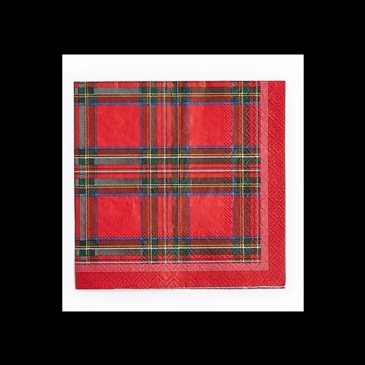 Tartan Papaer Cocktail Napkins