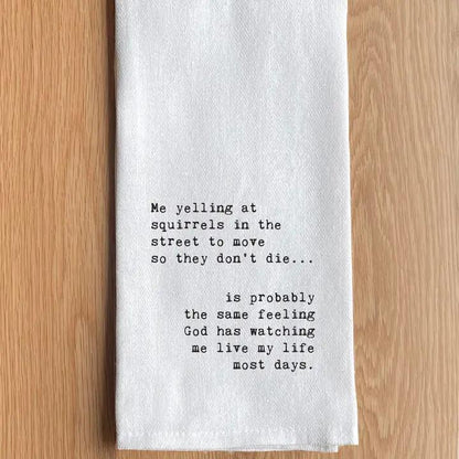 Text Printed Kitchen Towel
