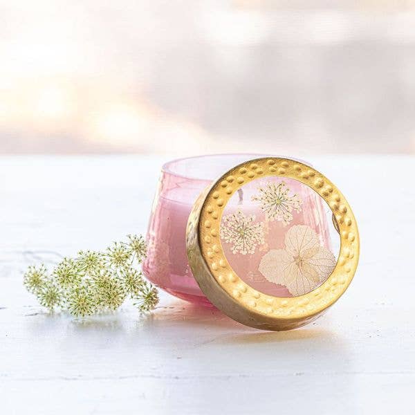 Luna Flower Small Watercolor Pressed Floral Candle