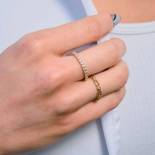 Merit Gold Crystal Ring