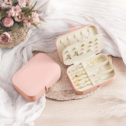 Floral Jewelry Case - Pink & White