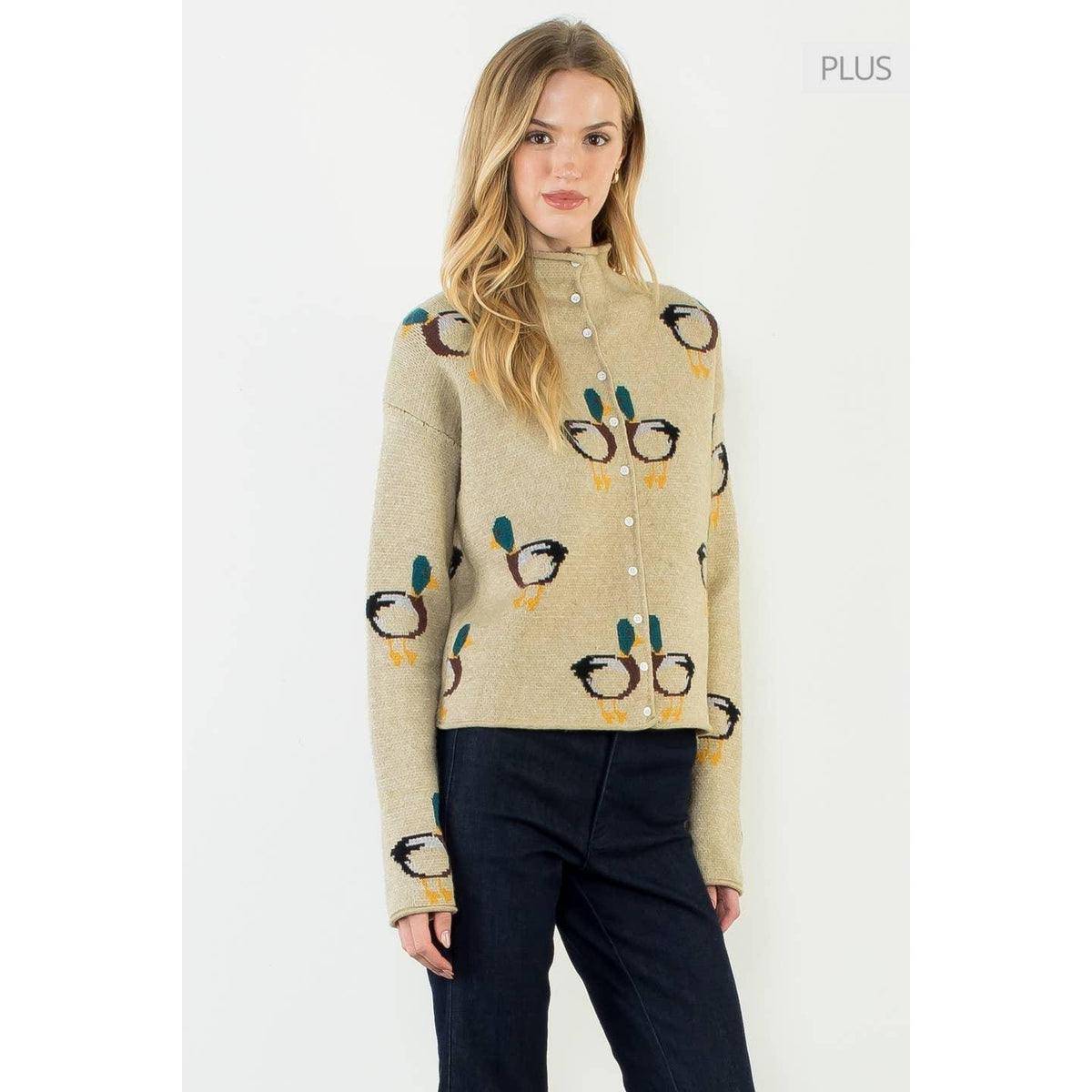 Duck Print Cardigan