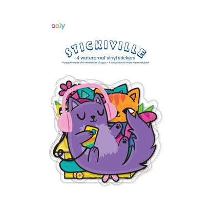 Stickiville Stickers: Silly Kitties - Vinyl (4 Die-Cut)