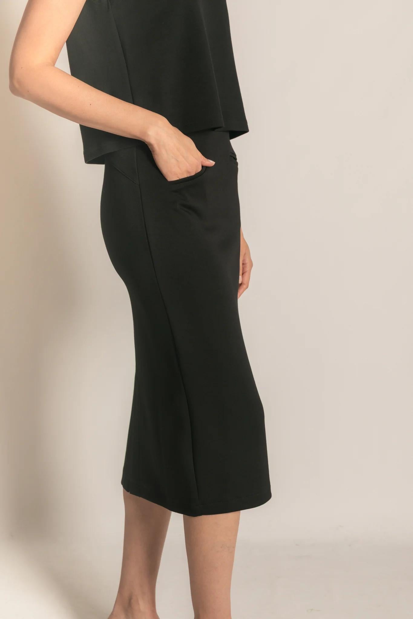Back Slit Pencil Skirt