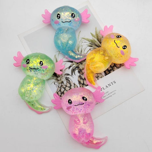 Maltose Glitter cute Axolotl squishy toy