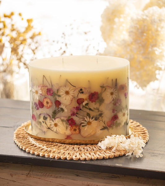 Apricot Rose Statement Botanical Candle