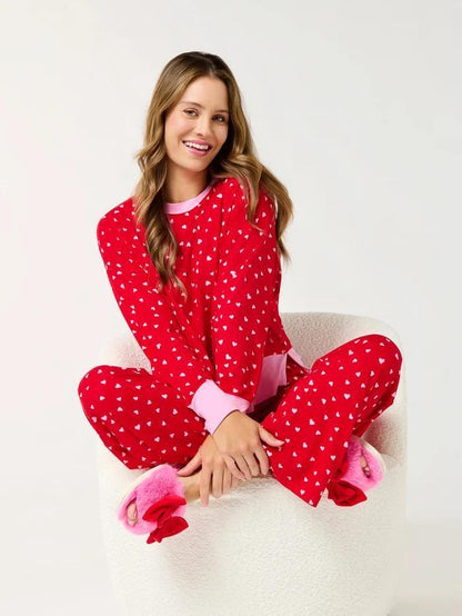 Mini Hearts Ultra-Soft Jersey Knit PJ Set
